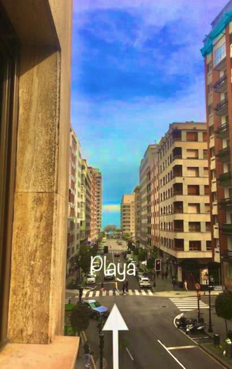 Rocamar Centro Playa San Lorenzo - Parking Gratuito Gijon Luaran gambar